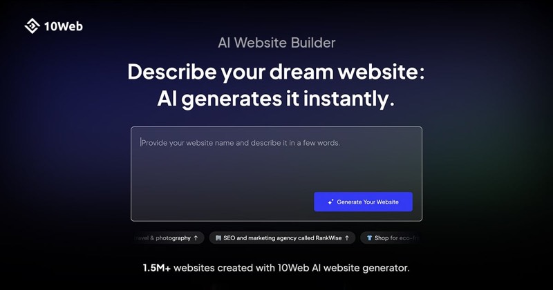 צילום מסך של 10Web