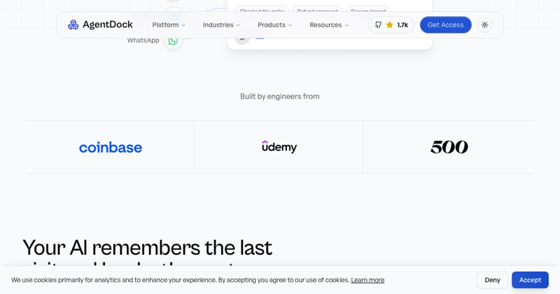 AgentDock, מסך 2