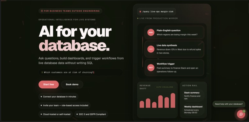 צילום מסך של AI for Database