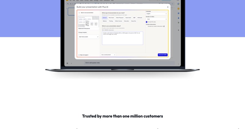 AI for Google Slides, מסך 2