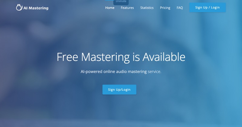 צילום מסך של AI Mastering