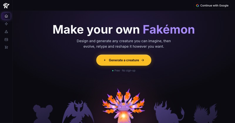 צילום מסך של AI Pokemon generator