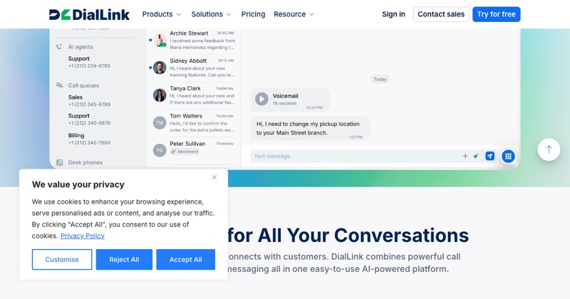 AI Voice Agents, מסך 2