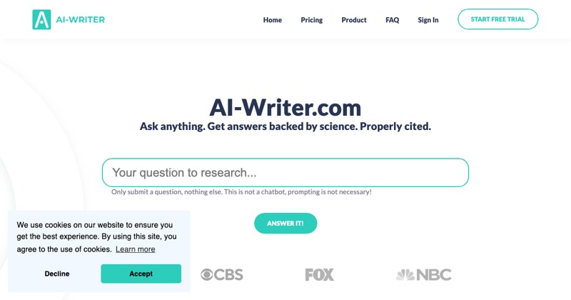 צילום מסך של AI-Writer