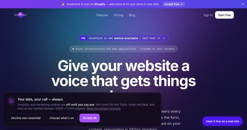 צילום מסך של AnveVoice