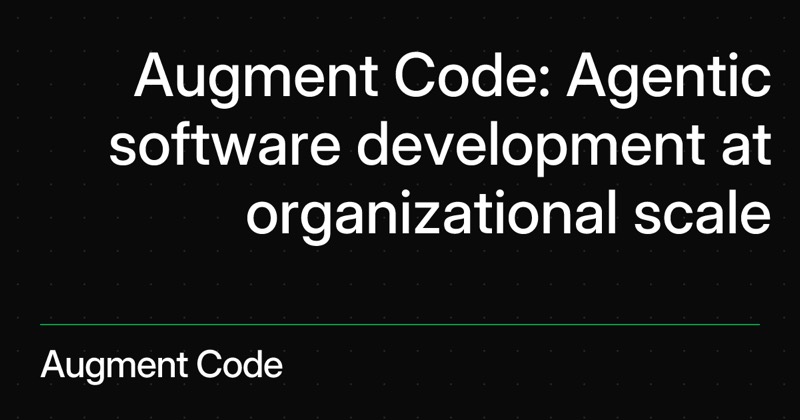 צילום מסך של Augment Code