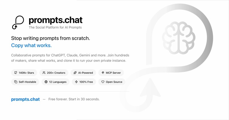 צילום מסך של Awesome ChatGPT Prompts