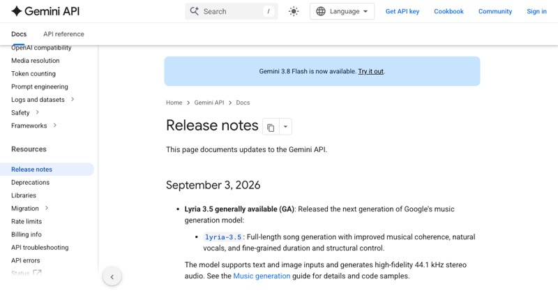 צילום מסך של changelog
