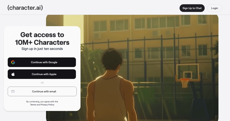 צילום מסך של Character.AI