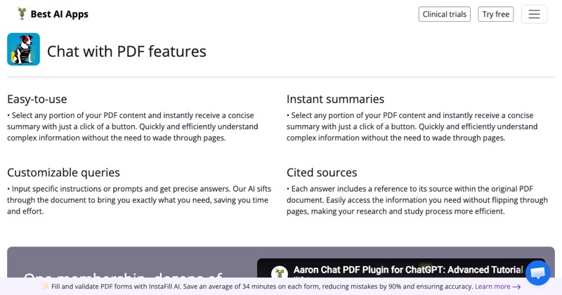 Chat With PDF by Copilot.us, מסך 2
