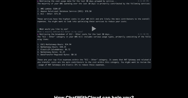 ChatWithCloud, מסך 2
