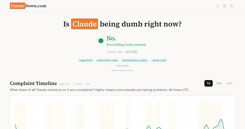 צילום מסך של ClaudeDown