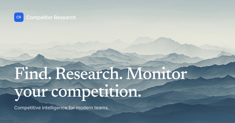 צילום מסך של Competitor Research