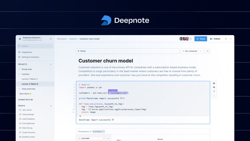 צילום מסך של Deepnote