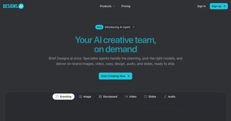 צילום מסך של Designs AI