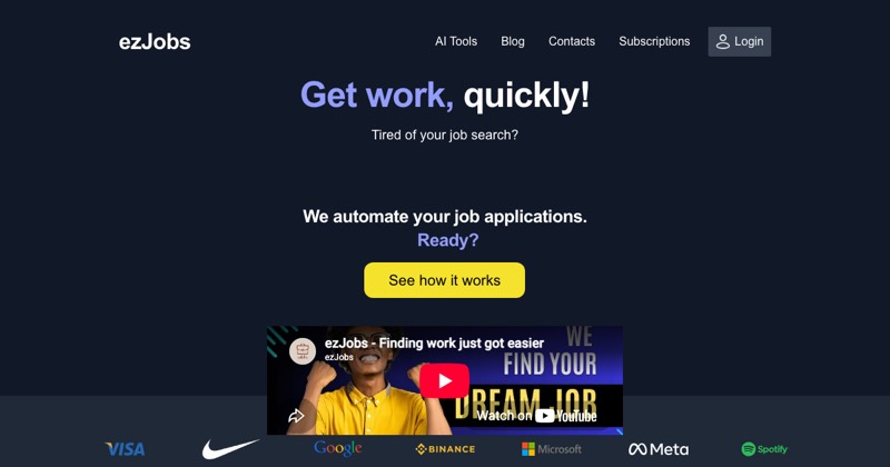 צילום מסך של ezJobs