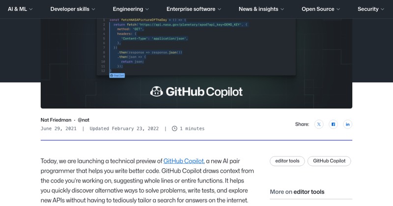 GitHub Copilot, מסך 2