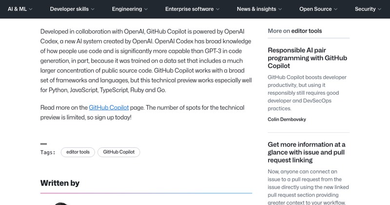 GitHub Copilot, מסך 3