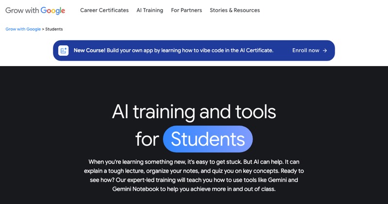 צילום מסך של Google AI Pro for Students