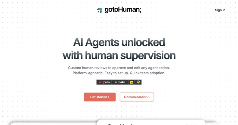 צילום מסך של gotoHuman