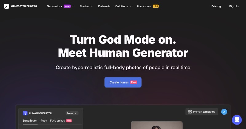 צילום מסך של Human Generator