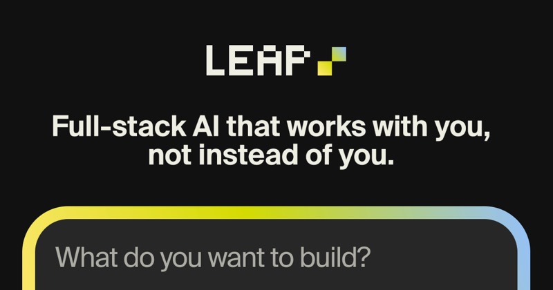 צילום מסך של Leap.new