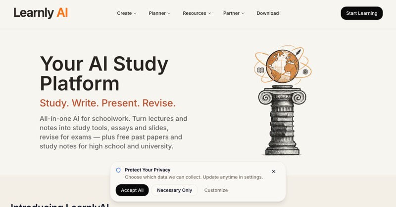 צילום מסך של Learnly AI