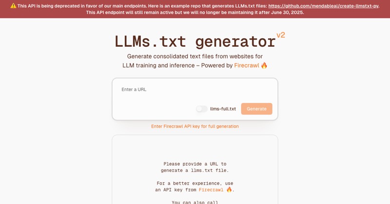 צילום מסך של LLMSTXT.NEW