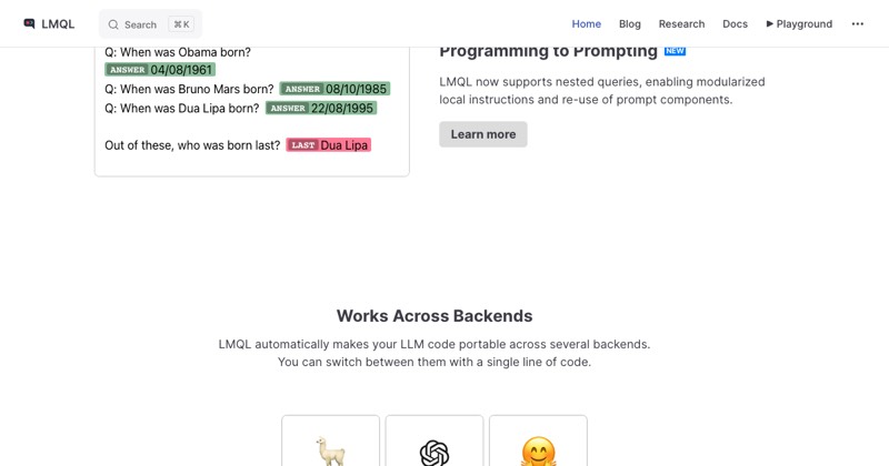 LMQL, מסך 3