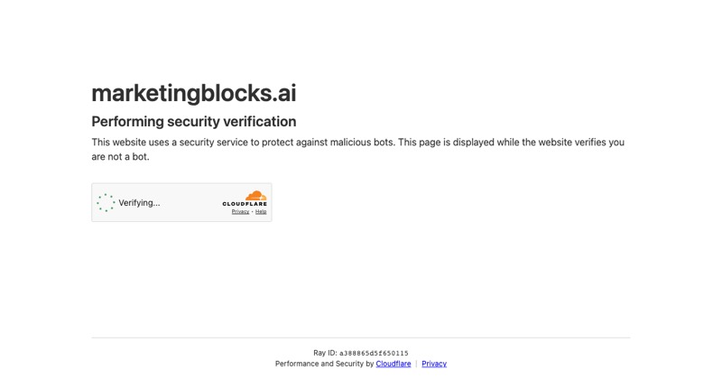 צילום מסך של MarketingBlocks AI