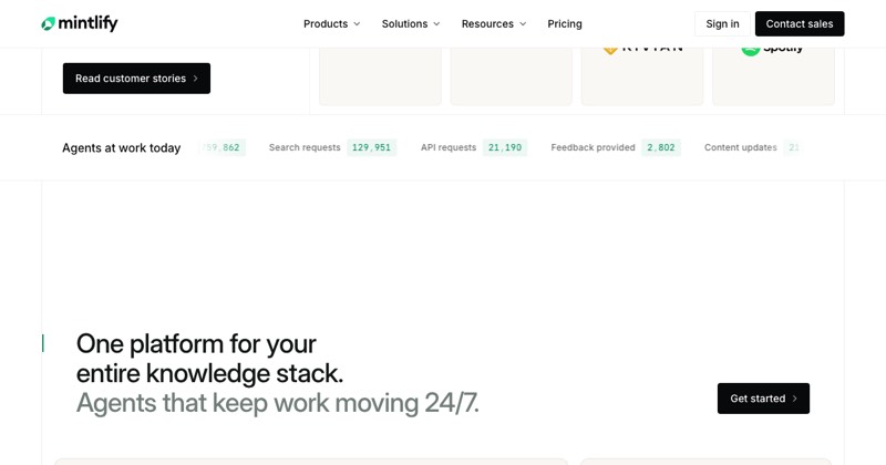 Mintlify, מסך 3