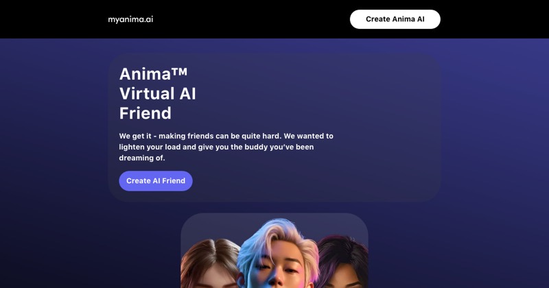 צילום מסך של MyAnima AI Companion