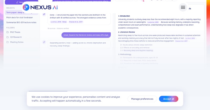 Nexus AI, מסך 2