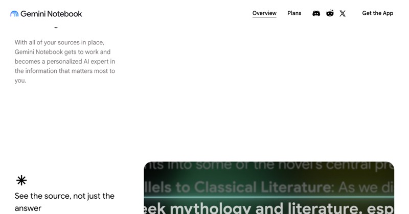 NotebookLM, מסך 3