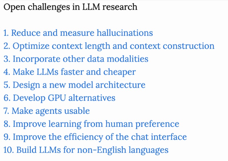 צילום מסך של Open challenges in LLM research