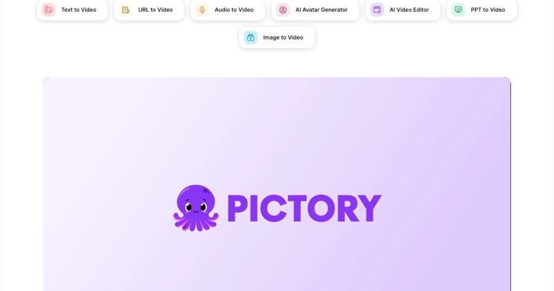 Pictory, מסך 2
