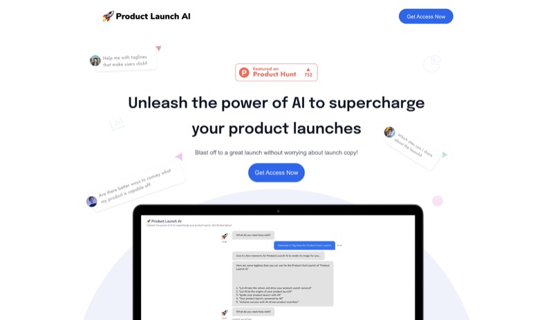 צילום מסך של Product Launch AI