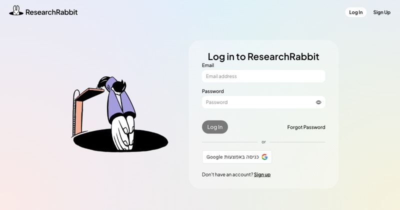 צילום מסך של Research Rabbit