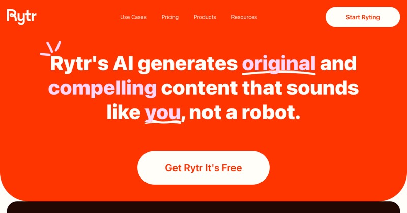 צילום מסך של Rytr