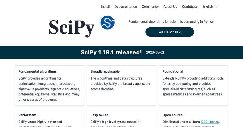 צילום מסך של SciPy