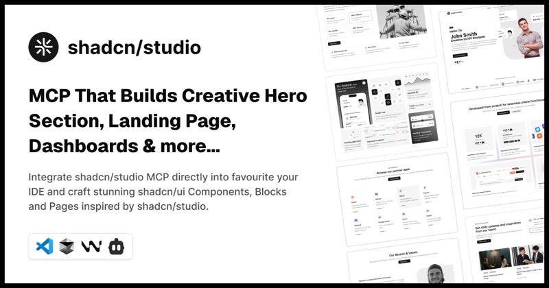 צילום מסך של shadcn/studio MCP