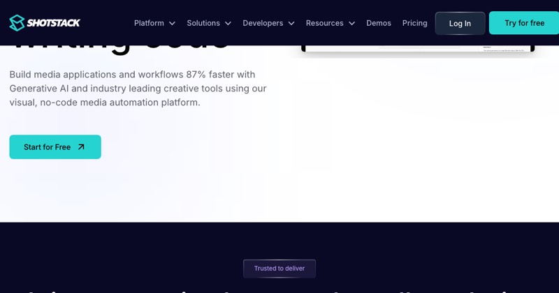 Shotstack Workflows, מסך 2