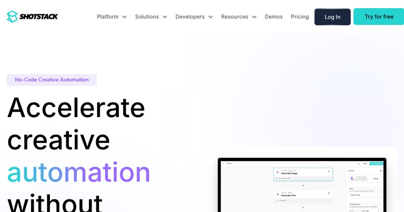 צילום מסך של Shotstack Workflows