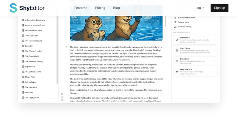 Shy Editor, מסך 2