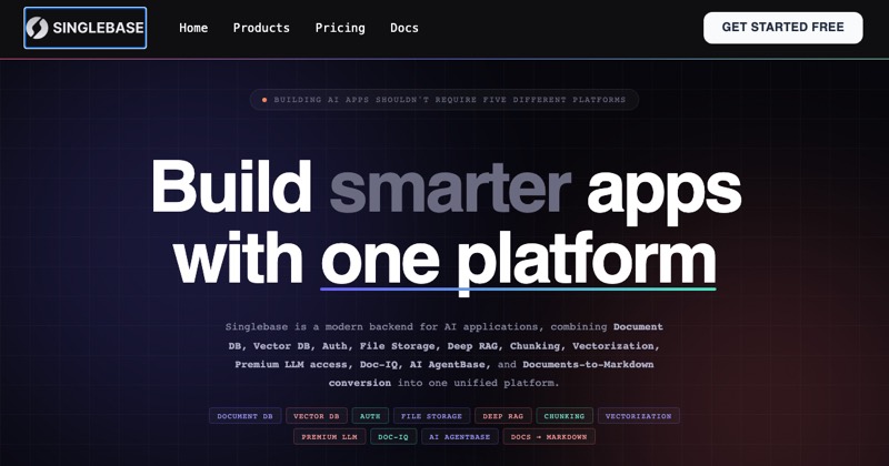 SinglebaseCloud, מסך 2