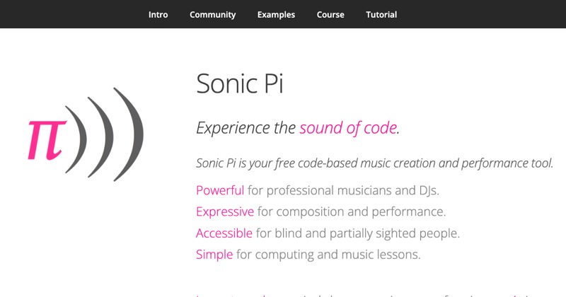 צילום מסך של Sonic Pi