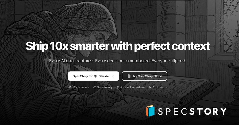 צילום מסך של SpecStory