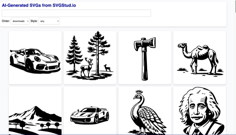 צילום מסך של SVGStud.io