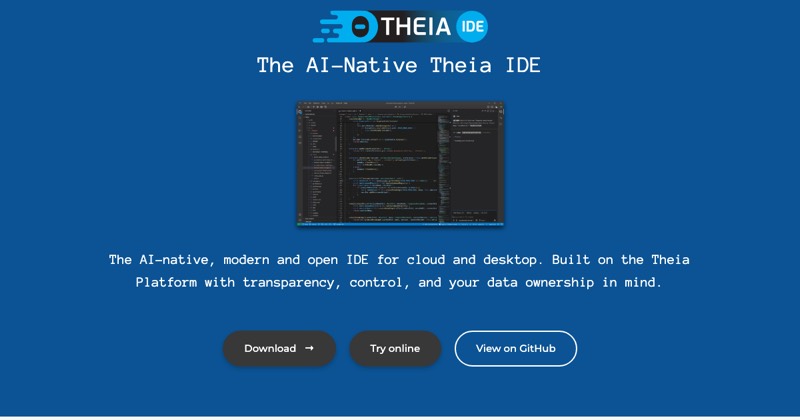 צילום מסך של Theia IDE
