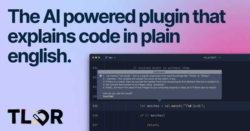צילום מסך של TLDR - Jetbrains IDE Eklentisi